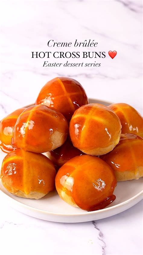 Creme brûlée Hot Cross Buns Maria s Kitchen
