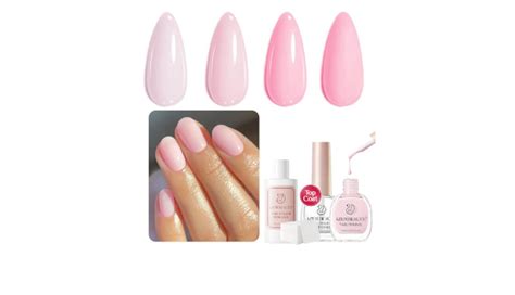 AZUREBEAUTY Nail Polish Set Nude Pink Jelly Quick Dry Complete Starter