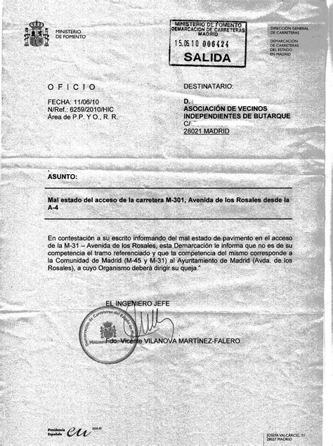 Respuesta a la petición para subsanar el estado del asfalto en la