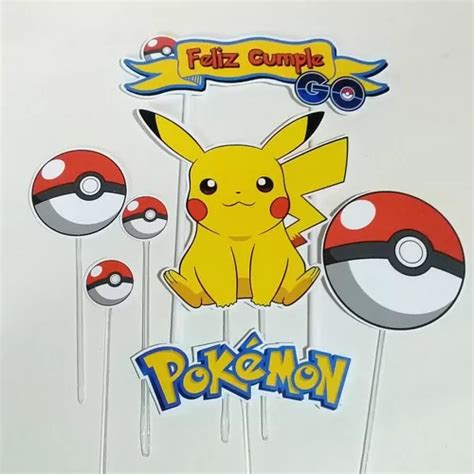 Cake Topper Adorno Para Torta Pikachu Pokemon En Venta En Capital