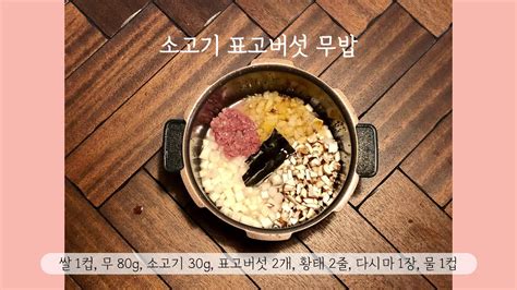 8개월 아기 가을 감기에 좋은 소고기 표고버섯 무밥 아이주도 이유식 레시피🥢 Youtube