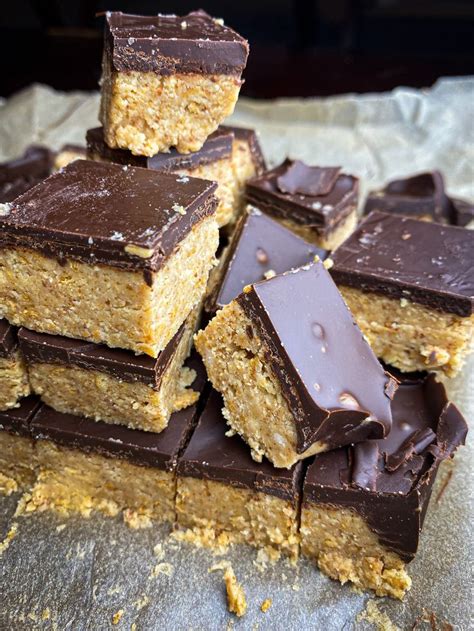 No Bake Peanut Butter Chocolate Layer Bars Tastefully Grace In 2023