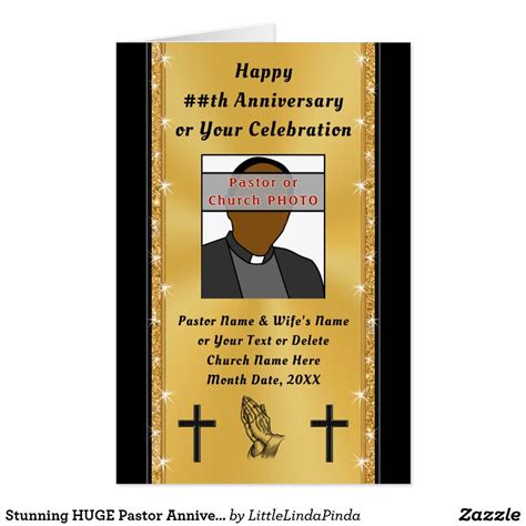 Stunning Huge Pastor Anniversary Cards 3 Big Sizes Zazzle Pastor Anniversary Ts For