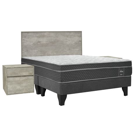 Cama Europea Deus 2 Plazas Base Dividida Set Concretus CELTA