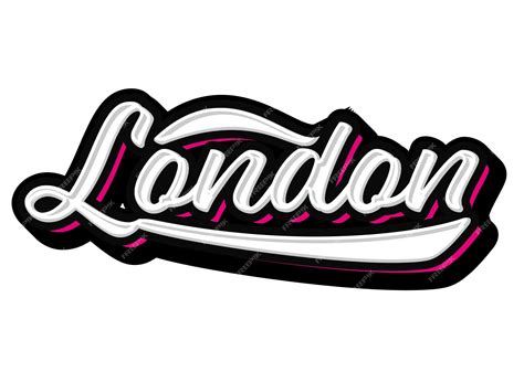 Premium Vector London Hand Lettering Typography Vector Template