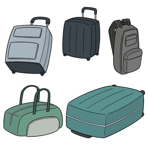 Premium Vector Set Of Suitcase