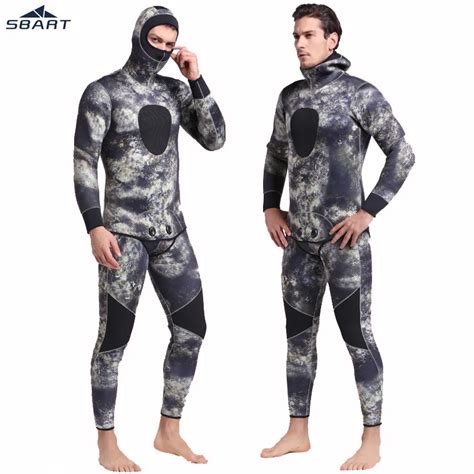 Sbart Men 3MM Wetsuit Neoprene Freediving Spearfishing Diving Suit