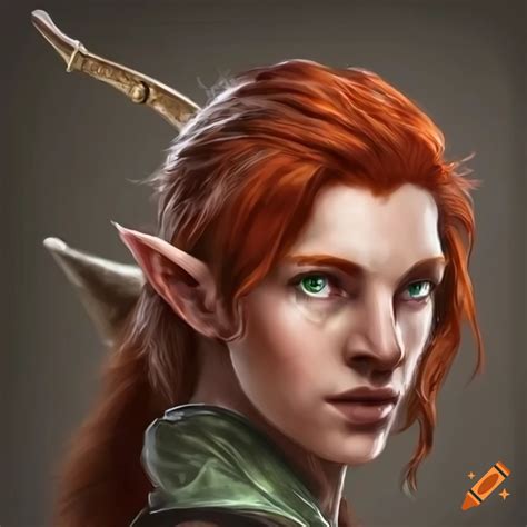 Wood Elf Archer With Red Hair And White Locks On Craiyon