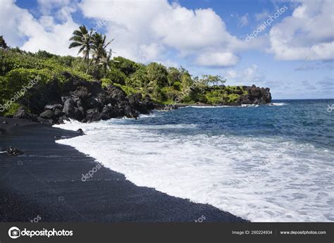 Black Sand Beach Maui Hawaii Stock Photo by ©YAYImages 260224934