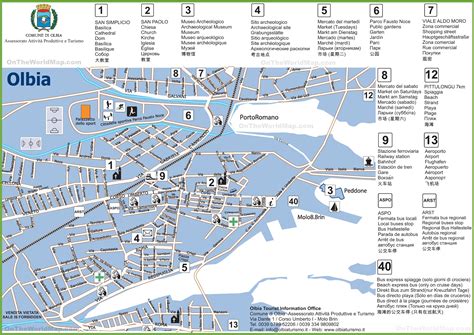 Olbia Tourist Map - Ontheworldmap.com