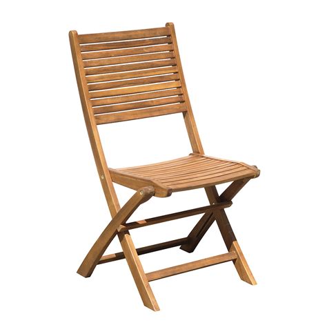 Folding Chair In Acacia Wood With Optional Armrests