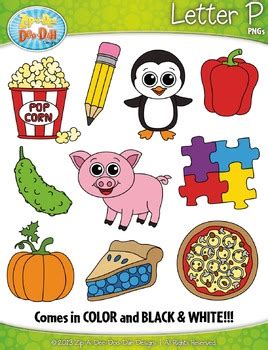 Alphabet Letters P Clipart Zip A Dee Doo Dah Designs Tpt