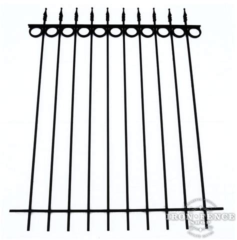 5ft Tall Wrought Iron Fence In Traditional Grade With Ring Add On