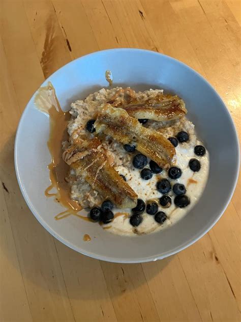 Rezept für ein Porridge mit gebratener Banane