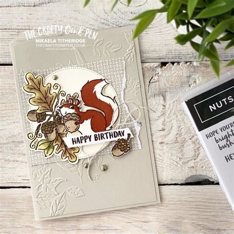 Nuts About Squirrels The Crafty Oink Pen Hand Stamped Cards Cards