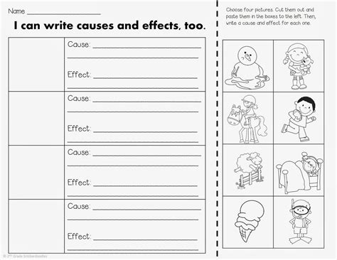 Free Printable Cause And Effect Worksheets 4th Grade 1 Letter Worksheets