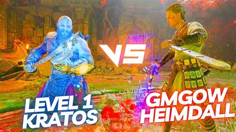 God Of War Ragnarok Heimdall Vs Kratos At Lv 1 NO DAMAGE GMGOW