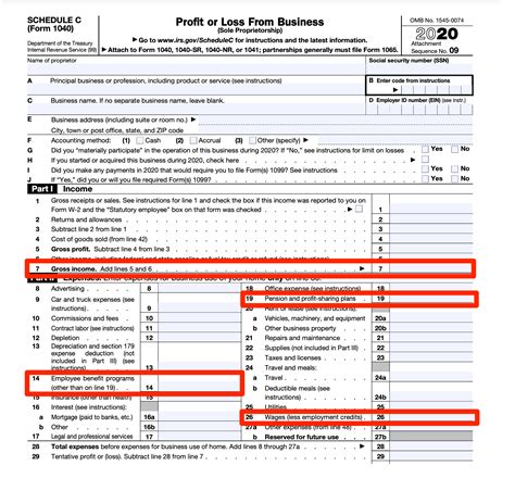 Schedule C Income Tax Calculator