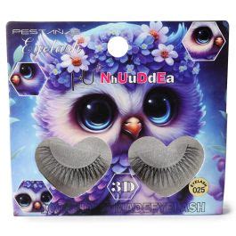 Pestañas Postizas NUDE Cajita Con Par 3D Seminaturales Estampado Buhos