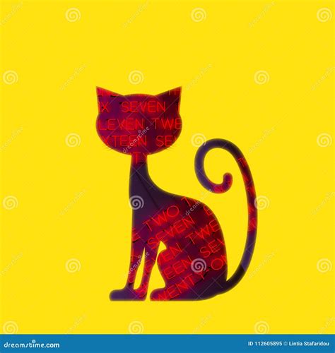 Una Figura Del Gato, Arte Del Ejemplo Stock de ilustración - Ilustración de tendencia, color ...