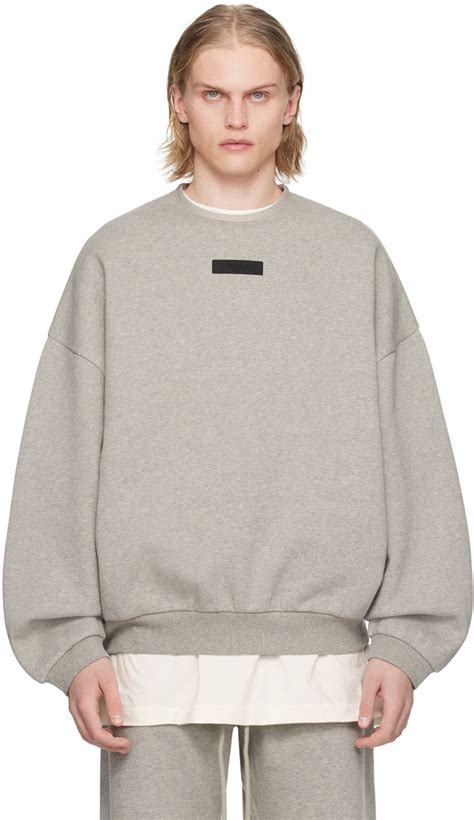 Gray Crewneck Sweatshirt By Fear Of God Essentials On Sale