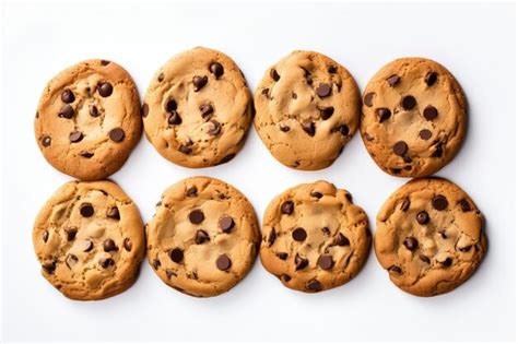 Premium Ai Image Delicious Homemade Cookies Presented Tastefully Isolated On A White Background