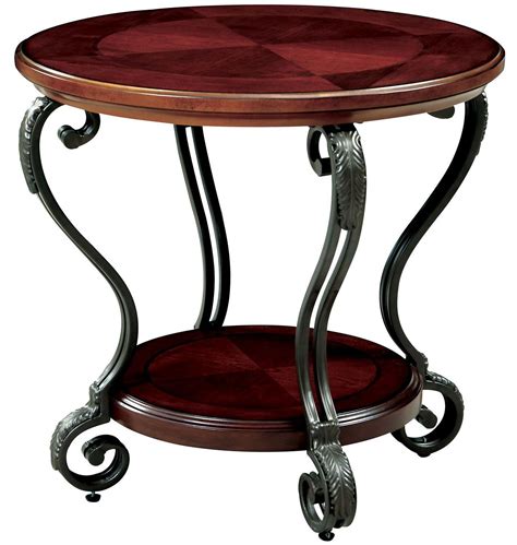 May Brown Cherry End Table From Furniture Of America Coleman Furniture