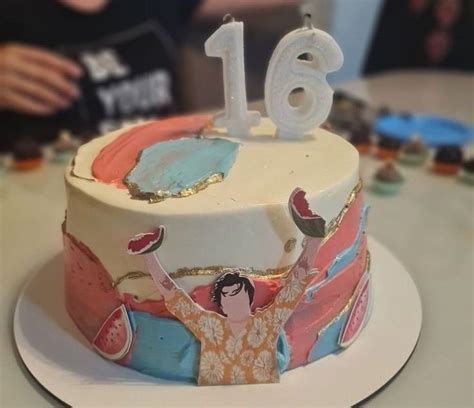 Harry Styles Birthday Themed Party Cake Cupcakes Bakery Cookies Pastel