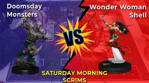 Wonder Woman Prime Shell Vs Doomsday Monsters Heroclix Gameplay