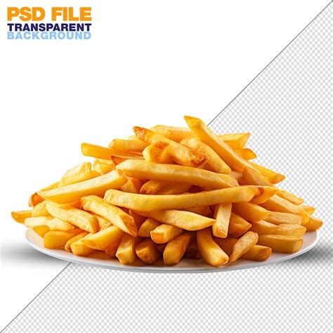 Premium Psd French Fries Isolated On Transparent Transparent Background