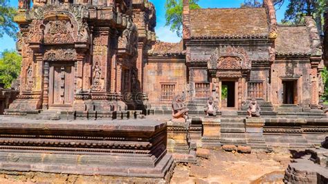 Misteriosas Ruinas Antiguas Banteay Srei Templo Famoso Camboyano