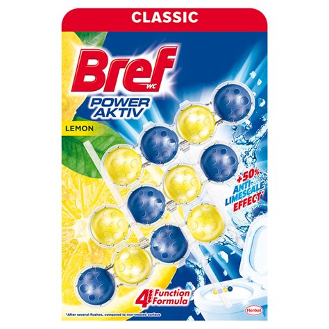 Bref Power Aktiv Lemon WC illatosító 3x50 g 150 g