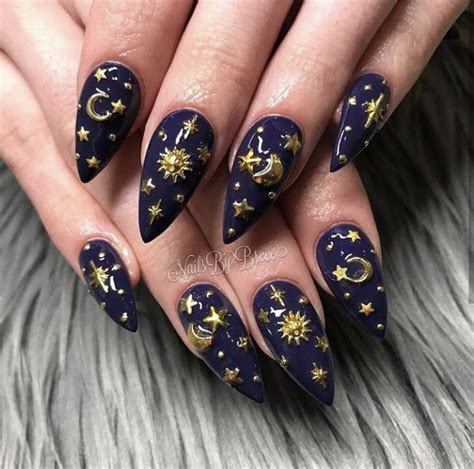 Nailsbybree On Instagram Witchy Nails Star Nail Designs Moon Nails