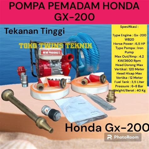 Jual Paket Pompa Pemadam Honda Gx Komplit Selang M Siap Pakai