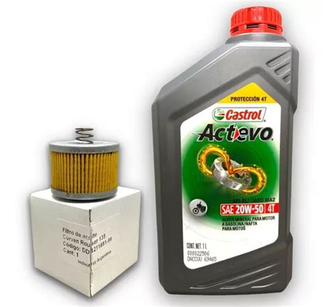 Service Rouser 135 Original Filtro Aceite Aceite Castrol