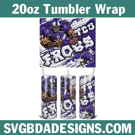 Tcu Frogs Football D Inflated Tumbler Wrap Oz Ncaa D Tumbler