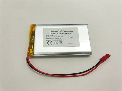 LP805080 3 7V 4000mAh 14 8Wh Lithium Polymer Battery