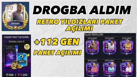 FİFA MOBİLE 112 GEN DROGBA ALDIM ADAM MAKİNA RETRO YILDIZLARI PAKET