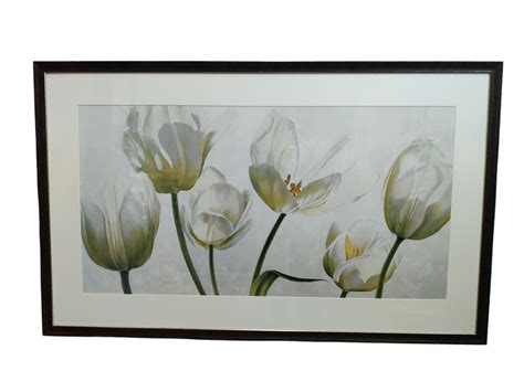 Soft White Blooming Tulip Petals Framed Artwork – Habitat ReStore GTA