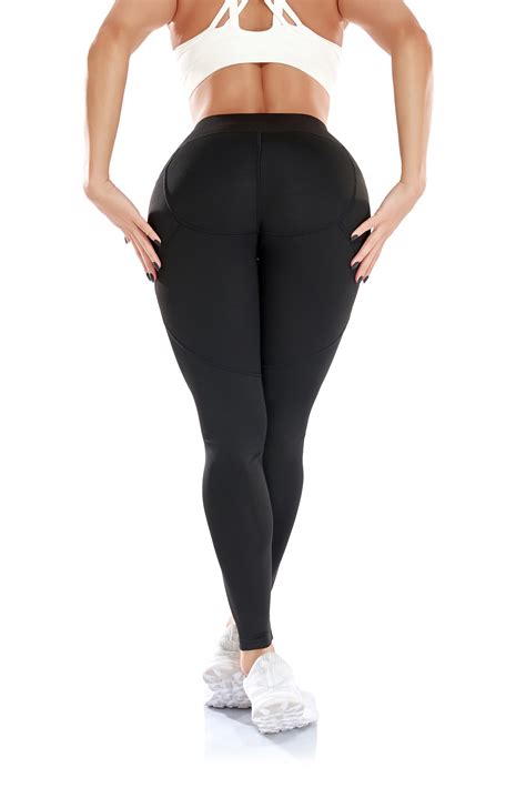 SEASUM Women High Waist Butt Lift Yoga Pants With Pocket S Female