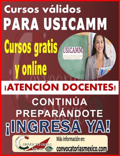 IMPORTANTE DOCENTES Estos son los Cursos Válidos para USICAMM