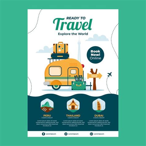 Free Vector Hand Drawn Travel Agency Poster