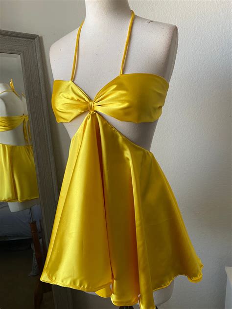 Satin Baby Doll Dresses Etsy