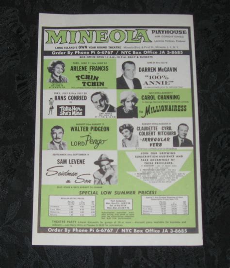 Mineola Playhouse Theatre announcing 1963 productions: The ...