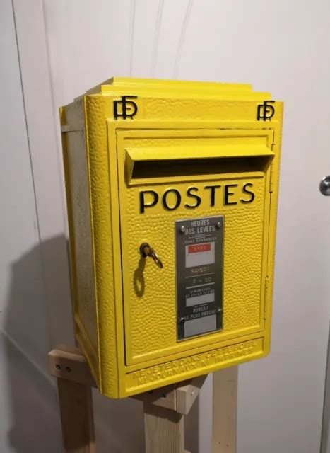 BOITE AUX LETTRES ancienne PTT LA POSTE 1956 réformée art populaire