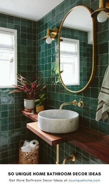 So Unique Home Modern Bathroom Decor Ideas Green Tile Bathroom