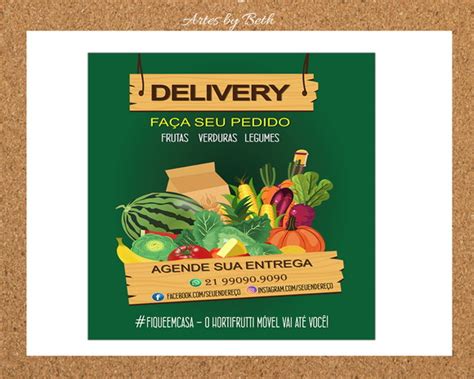 Panfleto Delivery Hortifrutti Arte Digital Elo7