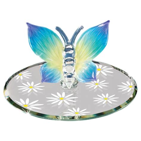 Blue And Yellow Butterfly Glass Baron High Quality Individually Hand Crafted Glass Figurine