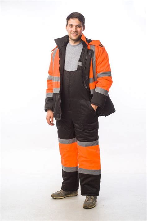 Костюм сигнальный зимний-2 М+ оранж/черн | Магнолия Спецодежда от ...