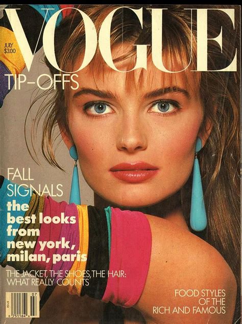 Vogue August 1987 Ephemera Forever 1980s Fashion Trends Vogue Covers Vogue Magazine Covers